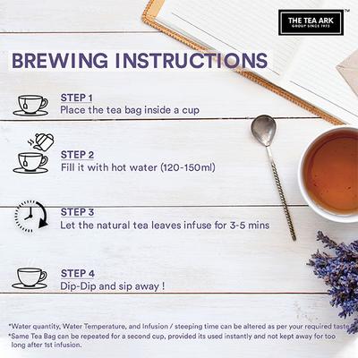 The Tea Ark Organic Tea Bags- Lavender & Peppermint Tea, with Natural Green Tea 25's - Herbal/Green Teas