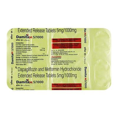 DAMITA M 5/1000 Tablet 10's - Diabetes-Ant