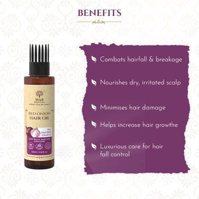 Khadi Essentials Hair Oil - Red Onion & Black Seed Oil 100 ml - Hair Oils