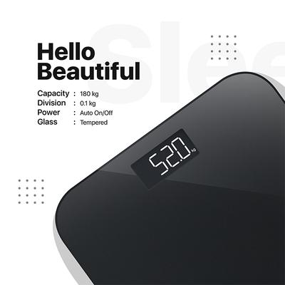 Vandelay Digital Weighing Scale - Black - Weighing Scale