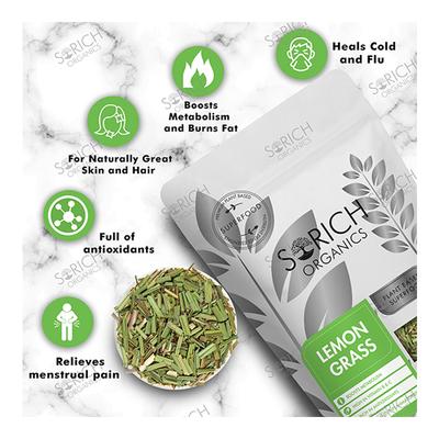 Sorich Organics Lemongrass Dried Stems 100 gm - Herbal Dietary Supplement