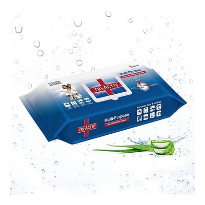 Tri-Activ Multi-Purpose Germ Protection Wipes - Extra Large 80's - Facial Wipes & Tissues