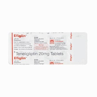Efiglin 20mg Tablet 10'S - Diabetes-Ant