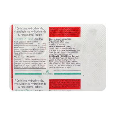 ENCET D PLUS Tablet 10's - Cough And Cold-Cou