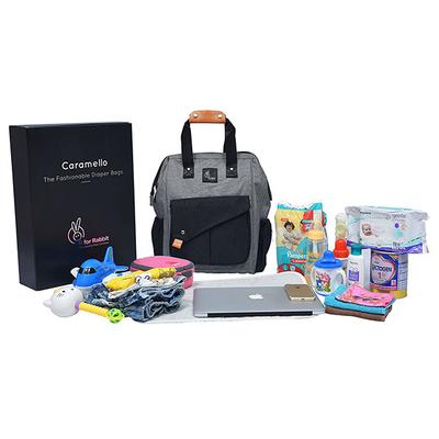 R for Rabbit Caramello Delight Diaper Bag - Black - Diapers & Wipes