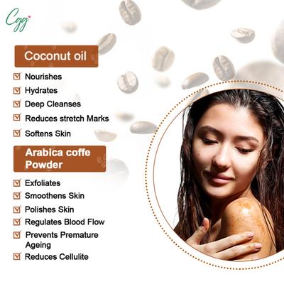 CGG Cosmetics Coffee Beans Gel Exfoliating Body Scrub For Tanned, Dull Skin 250 gm - Scrubs & Exfoliants