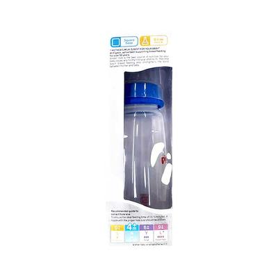 Pigeon Flexible PP Feeding Bottle with Round Base Nipple (M) - Blue 200 ml - Feeding & Nursing