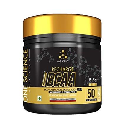 One Science Nutrition Recharge BCAA Powder - Red Raspberry 325 gm - Bcaa Supplements