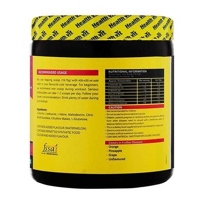 HealthVit Fitness BCAA 6000 Powder - Watermelon 200 gm - Bcaa Supplements