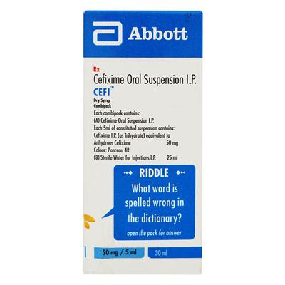 CEFI 50mg Dry Syrup 50ml (N) - Bacterial Infections-Cep
