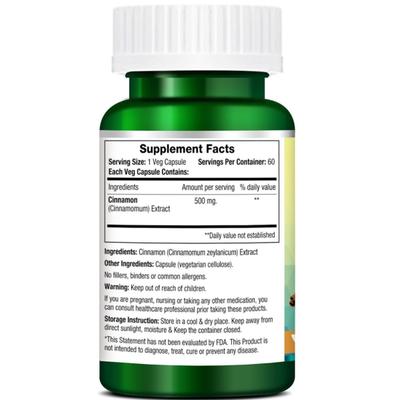 Morpheme Remedies Cinnamon 500mg Extract 60's - Digestive Health