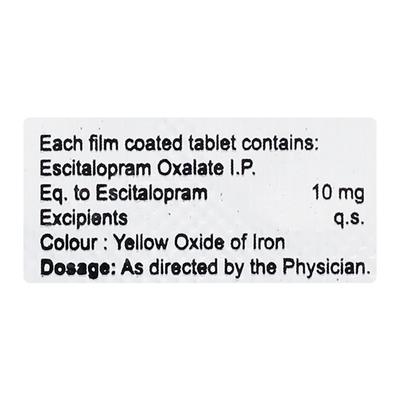 Escitlocad 10mg Tablet 10'S - Depression-Ant
