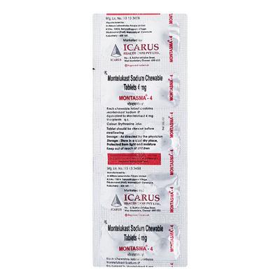Montasma 4mg Tablet 10'S - Asthma/COPD-Ast
