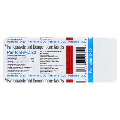 PANTOLITE D 20 Tablet 10's - Ulcer/Reflux/Flatulence-Aaa