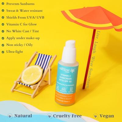 Natural Vibes Vitamin C SPF 50 + Sunscreen 50 ml - Face Sunscreen