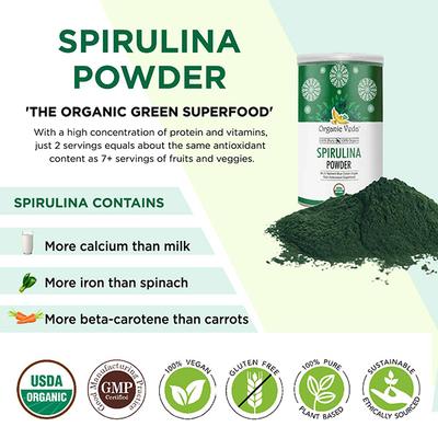 Organic Veda Spirulina Powder 227 gm - Pure Herbs