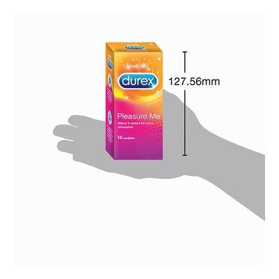Durex Pleasure Me Ribbed & Dotted Condoms 10's - Plain/Flavoured Condoms