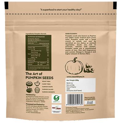 Nourish You Pumpkin Seeds (Pack of 2 x 100 gm) - Nutritional Bars