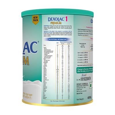 Dexolac Premium Stage 1 (Upto 6 Months) Powder 500 gm (Tin) - Baby And Infant Supplements