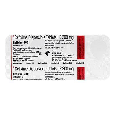KAFIXIM 200 Tablet 10's - Bacterial Infections-Cep