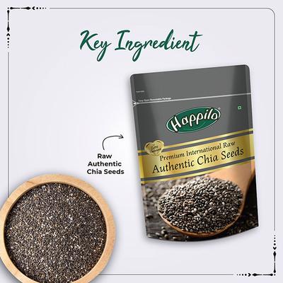 Happilo Premium International Raw Authentic Chia Seeds 250 gm - Nutritional Bars