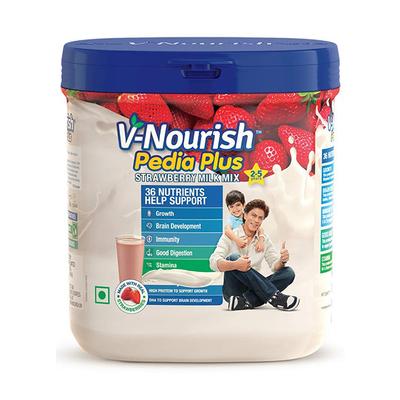 V-Nourish Pedia Plus Milk Powder - Strawberry Flavour 200 gm - Kids Nutrition