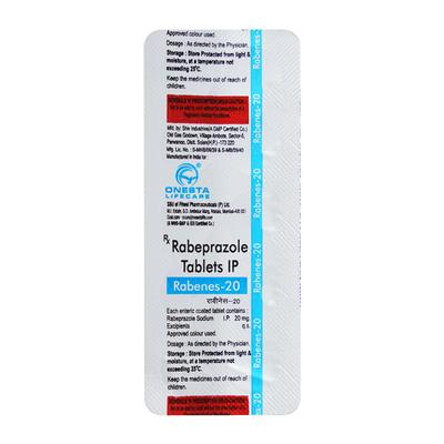 RABENES 20 Tablet 10's - Ulcer/Reflux/Flatulence-Aaa