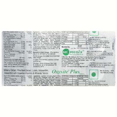 OXYSITE PLUS Tablet 10's - Supplements-Vam