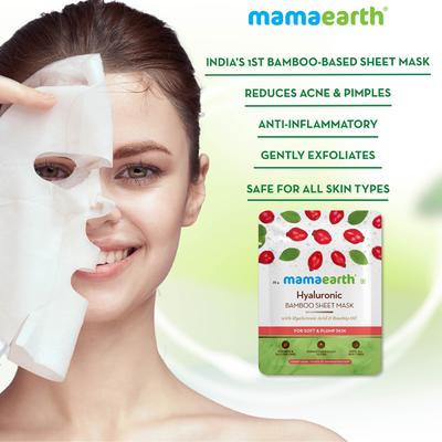 Mamaearth Bamboo Sheet Mask - Hyaluronic 1's - Masks & Peels