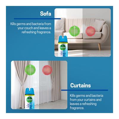Dettol Multi-Purpose Disinfectant Spray For Hard & Soft Surfaces - Spring Blossom 225 ml - Others