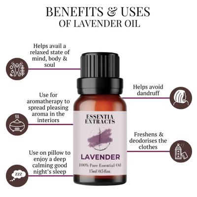 Essentia Extracts Pure Essential Oil - Lavender 15 ml - Essential Oils