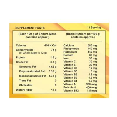 Endura Mass Weight Gain Powder - Banana 400 gm - Weight Gain