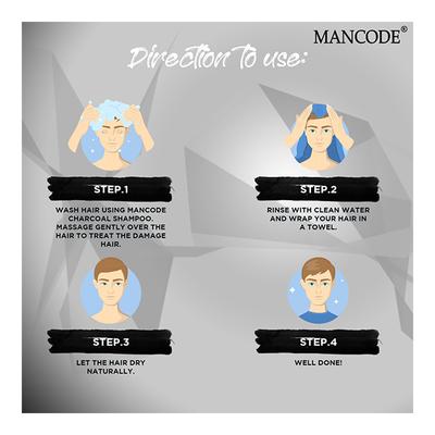 Mancode Shampoo for Men - Charcoal 200 ml - Shampoos