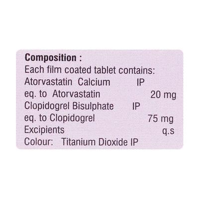 ATORVATIN CL 20/75 Tablet 10's - High Cholesterol-Dys