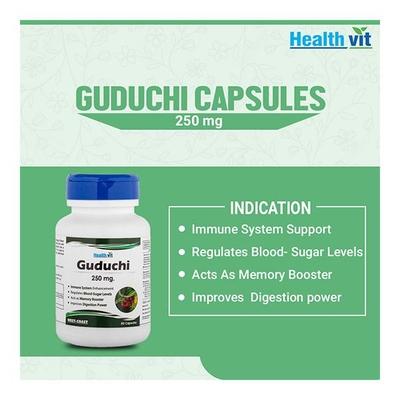 HealthVit Guduchi 250 mg Capsule 60's - Herbal Dietary Supplement