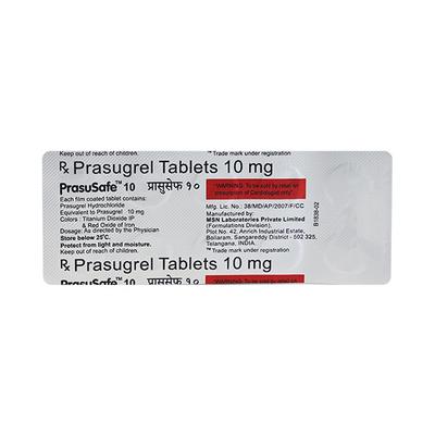 Prasusafe 10mg Tablet 10'S - Blood Clot-Ant