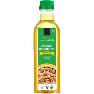 NourishVitals Organic Groundnut Cold Pressed Oil 1 litre - Health Products