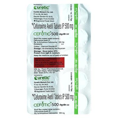 CEFUTIC 500 Tablet 10's - Bacterial Infections-Cep