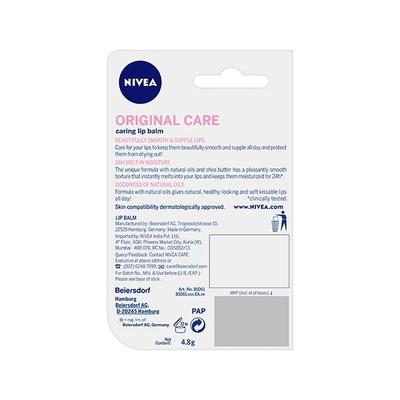 Nivea Original Care Lip Balm 4.8 gm - Lip Balms