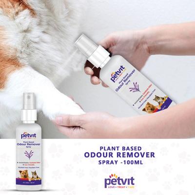 Petvit Odor Remover Spray- For All Breeds Dogs & Cats 100 ml - Pet Grooming