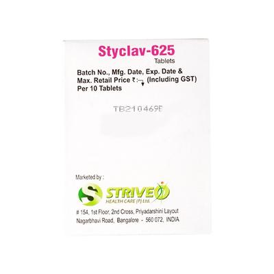 STYCLAV 625 Tablet 10's - Bacterial Infections-Pen