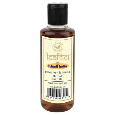 Khadi Leafveda Hair Oil - Rosemary & Henna 210 ml - Hair Oils