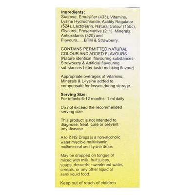 A TO Z NS Strawberry Flavour Drops 15ml - Supplements-Vam