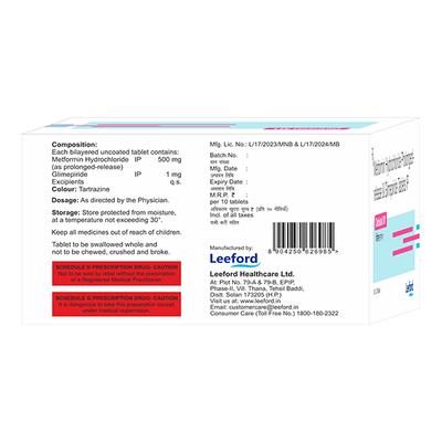 DEBISTAL M 1 Tablet 10's - Diabetes-Ant