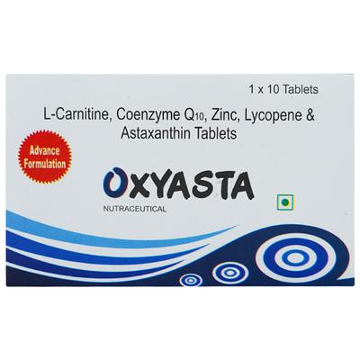 l carnitine coenzyme q10 zinc lycopene and astaxanthin tablets OXYASTA Tablet 10's Price, Uses, Side effects, Substitutes
