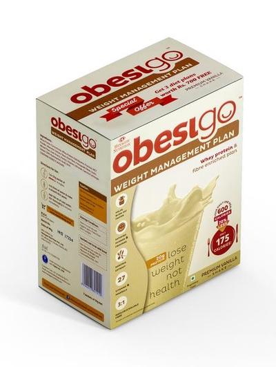 Obesigo Premium Vanilla Powder 350 gm - Protein Drink