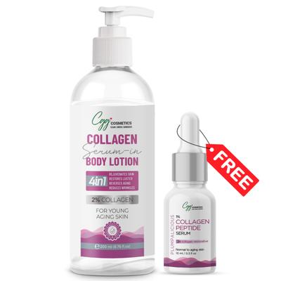 CGG Cosmetics 2% Collagen Serum in Body Lotion 200 ml + Free Collagen Peptide Serum 10 ml - Creams/Oils/Lotions