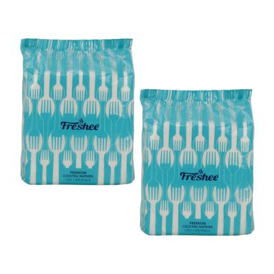 Freshee 1 Ply Premium Cocktail Napkins (Pack of 2) - Tissues & Wipes