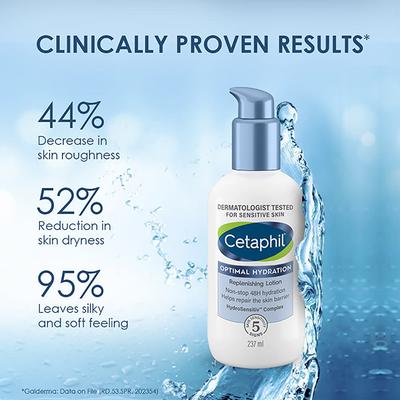 Cetaphil Optimal Hydration Replenishing Body Lotion, Lightweight and Non-Greasy 237 ml - Face Moisturizers
