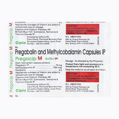 Pregacip M Plus Tablet 10'S - Neuropathic Pain-Dru